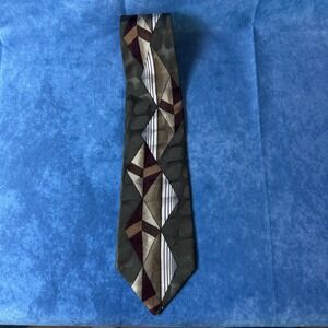 Conte di Milano 100% Silk Abstract Geometric Neck Tie Italy Luxury